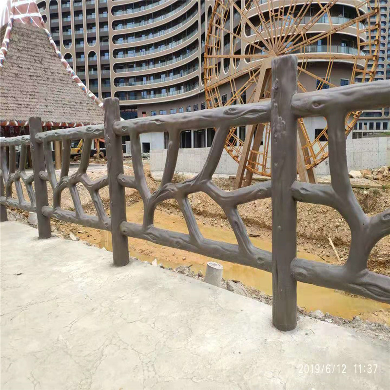 现货批发 景观工程项目 仿藤栏杆 仿木栏杆 景观仿木栏杆5