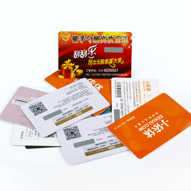 异形条码卡定做 vip制作磁条卡 PVC刮刮卡 会员卡厂家定制1