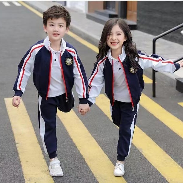儿童运动服 校服套装 小学生秋装三件套班服 幼儿园园服 厂家定制