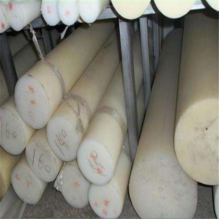 米黄色大直径尼龙棒批发 耐磨高性能PA尼龙棒 PA棒 塑料棒、塑料条2