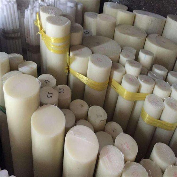米黄色大直径尼龙棒批发 耐磨高性能PA尼龙棒 PA棒 塑料棒、塑料条3