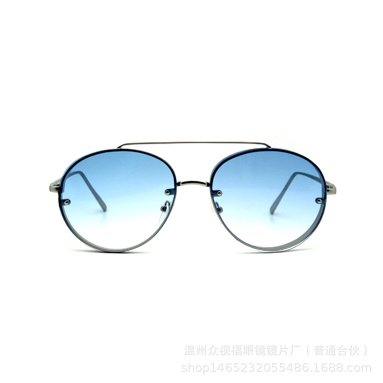 潮款 温州高端眼镜厂家 太阳镜 可来样定制墨镜 批发 圆框 金属