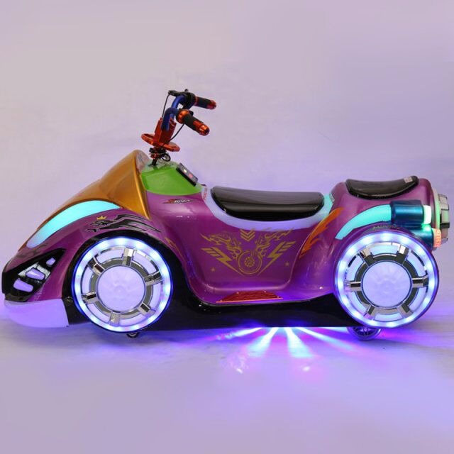 新款发光幻影摩托车 广场电动儿童遥控车 户外亲子游乐玩具车3