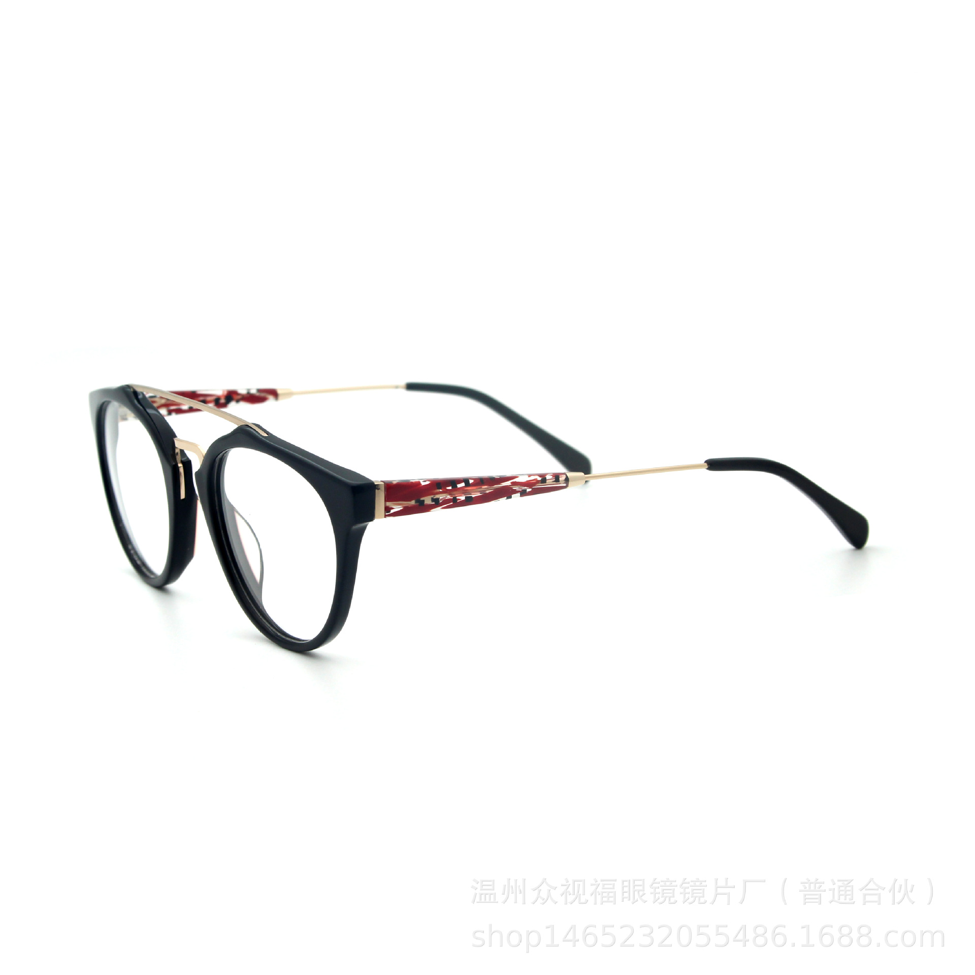 框架眼镜 板材金属混合潮流中性光学眼镜4