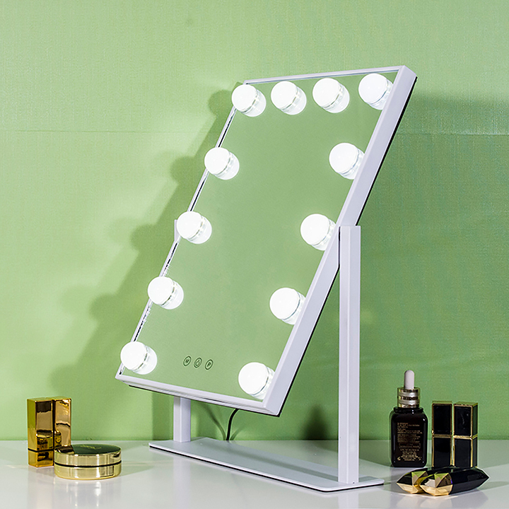 智能梳妆镜LED便携式化妆镜台小镜秀秀APP控制补光灯网红美妆镜4