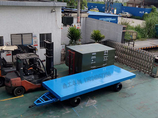 南工12吨平板拖车岗口短途中转运输工具拖车NGPT12A-2SWSSL-8S4