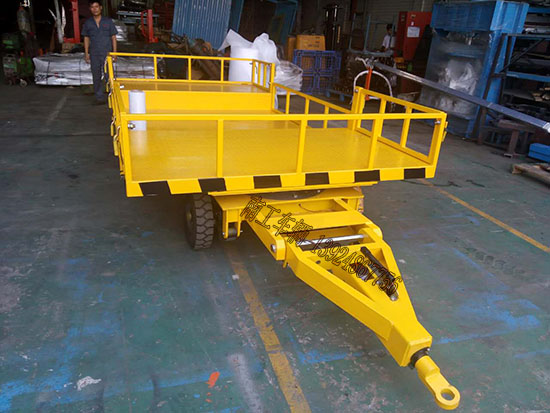 南工12吨平板拖车岗口短途中转运输工具拖车NGPT12A-2SWSSL-8S1