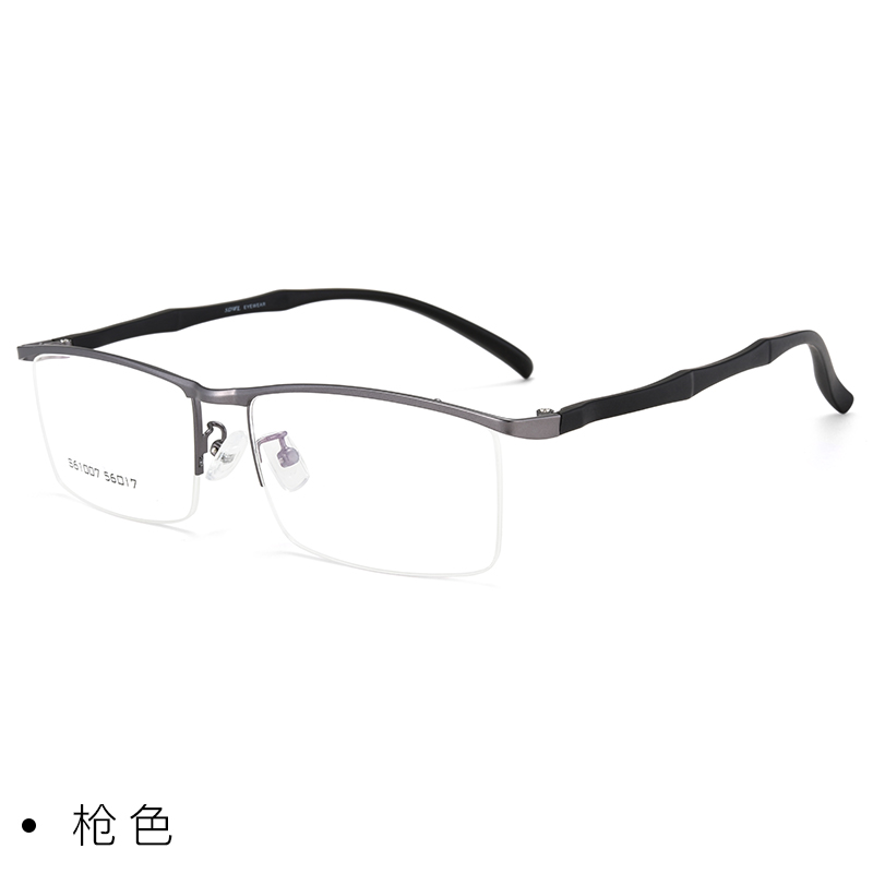 丹阳眼镜工厂批发商务男士半框眼镜框架眉毛架近视光学眼镜架厂家直销610072