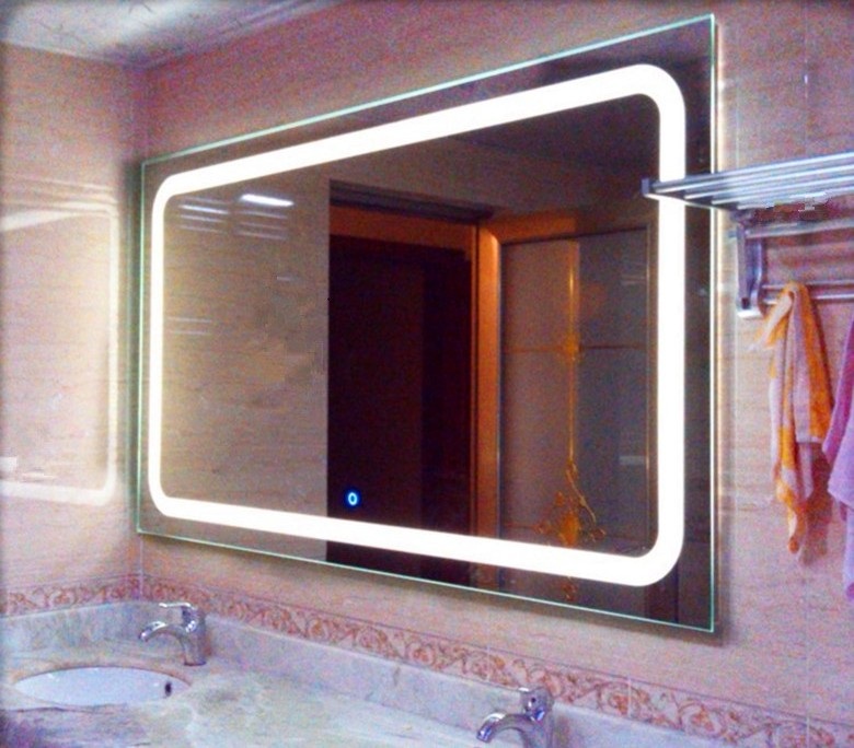无框浴室镜背光镜壁挂led镜子卫生间化妆镜灯镜防雾带灯镜子4