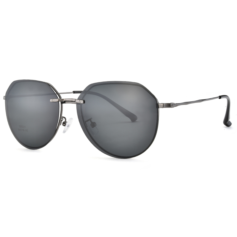 丹阳眼镜工厂批发定制复古偏光近视磁吸式太阳镜金属套镜镜架93318