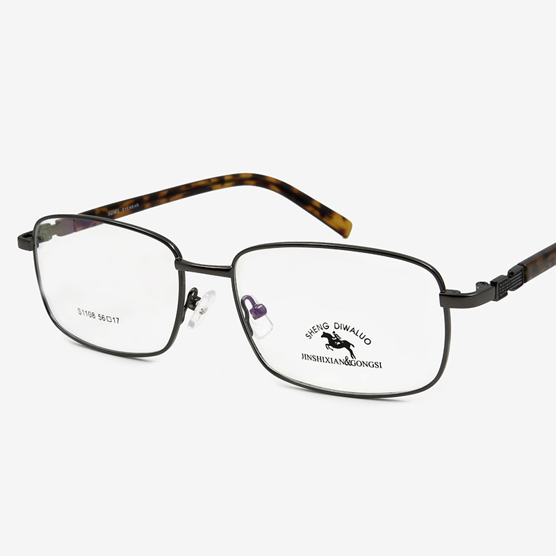 丹阳眼镜工厂批发定制男士商务金属全框厚金电镀眼镜框眼镜架1108厂家直销2