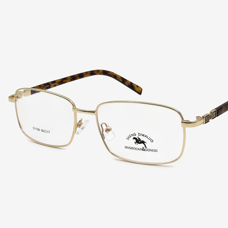 丹阳眼镜工厂批发定制男士商务金属全框厚金电镀眼镜框眼镜架1108厂家直销4