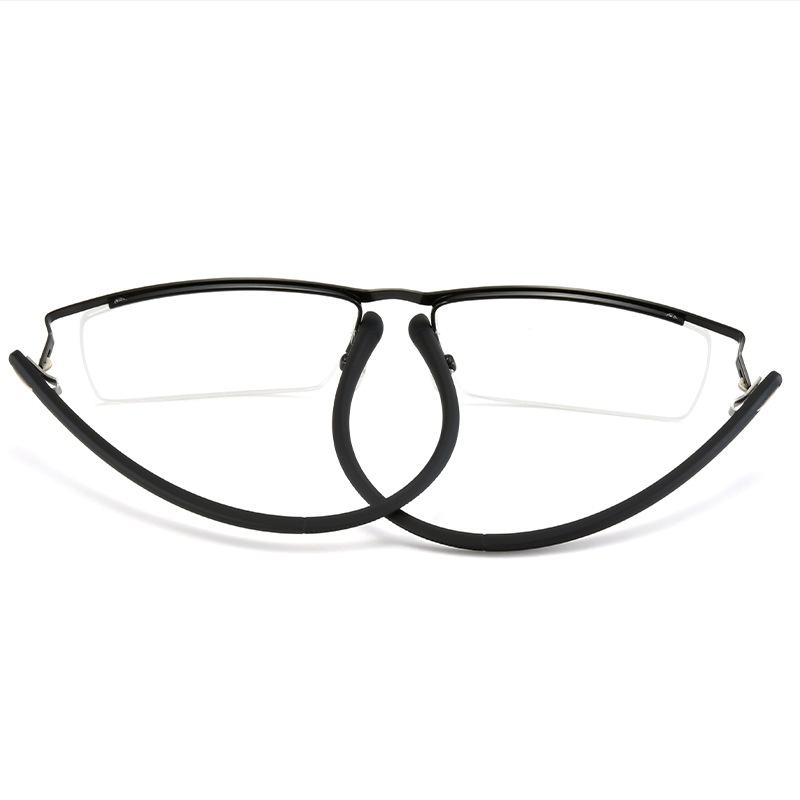 丹阳眼镜工厂批发定制金属近视眼镜框眼镜架男士商务半框眉毛眼镜光学架610021