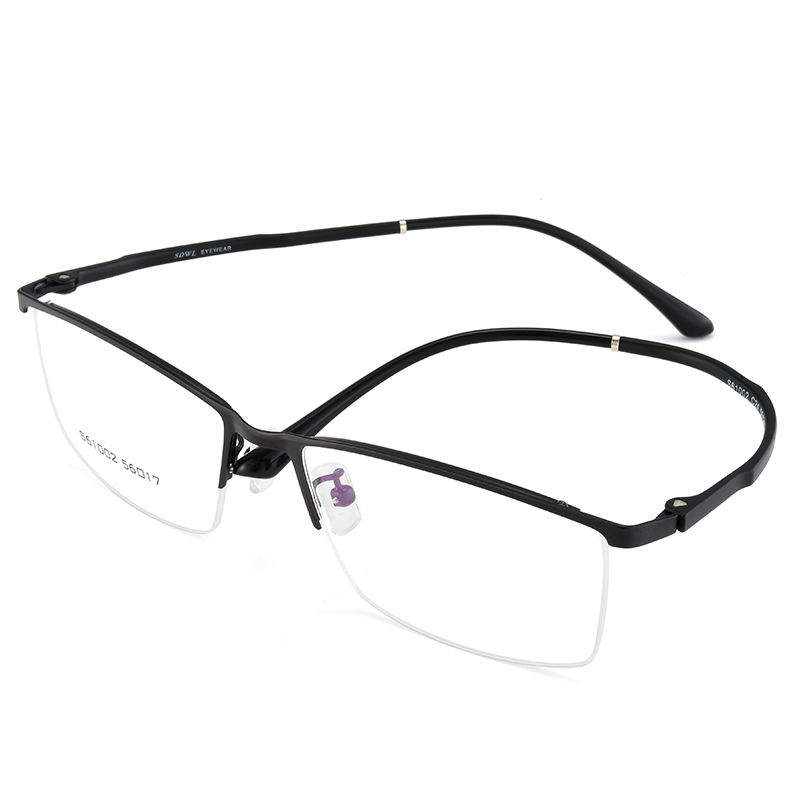 丹阳眼镜工厂批发定制金属近视眼镜框眼镜架男士商务半框眉毛眼镜光学架610022