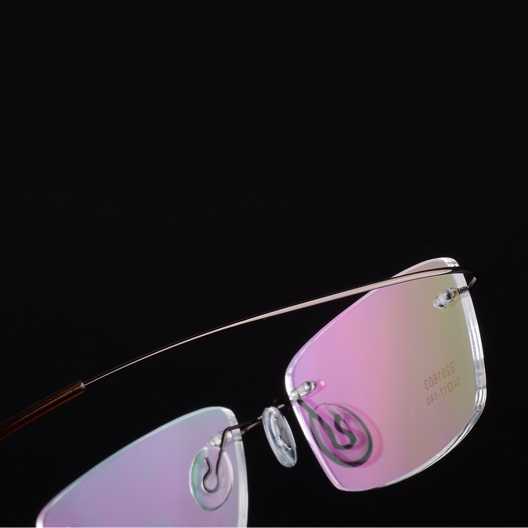 丹阳眼镜工厂批发定制男士商务金属近视无框眼镜架眼镜框细脚丝有弹性轻盈光学架2016033