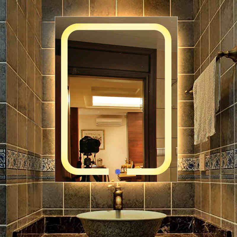 无框浴室镜背光镜壁挂led镜子卫生间化妆镜灯镜防雾带灯镜子2