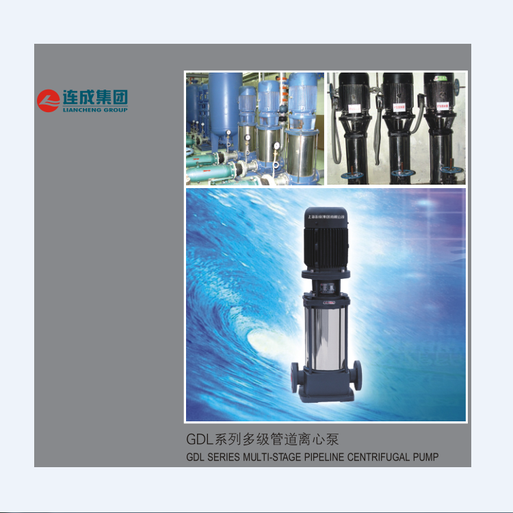 高扬程水泵 50GDL12-15*5上海连成发货 多级泵 联系电话 连成水泵 锅炉给水泵 GDL系列多级管道离心泵2