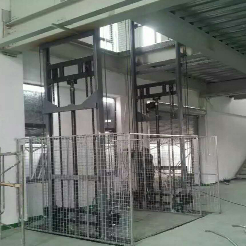 货梯升降机导轨式升降货梯电动升降货梯单轨双轨厂房载货梯 升降台7