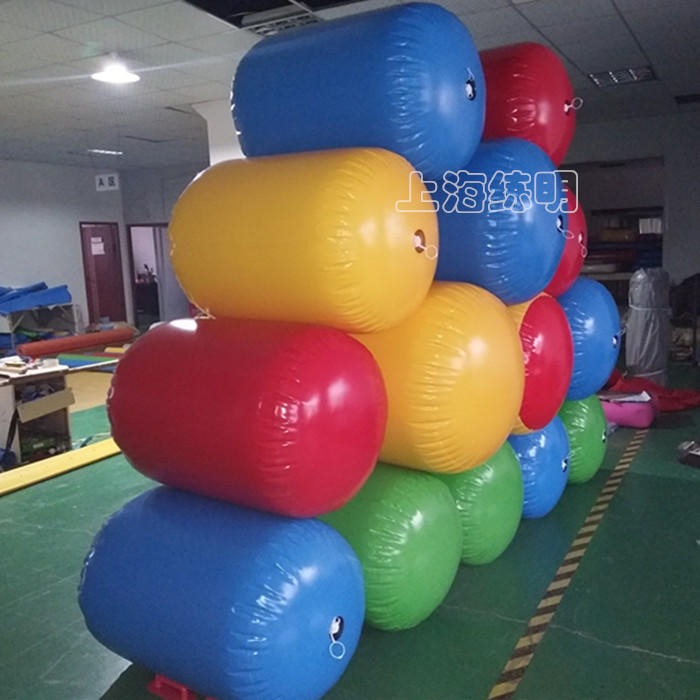 供应圆形后手翻辅助道馆初学者用品充气球瑜伽特技武术练腰球2