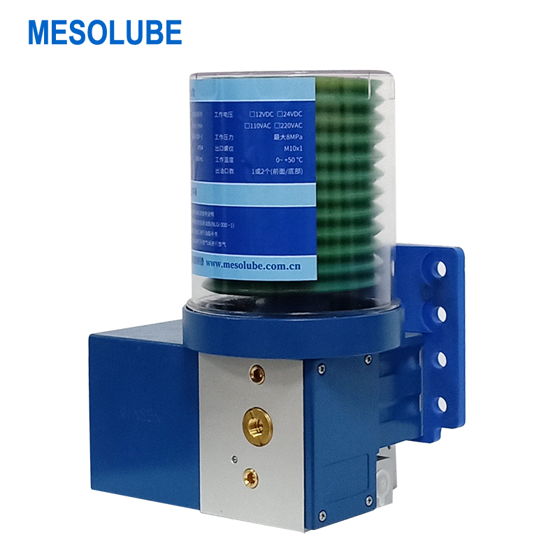 mesolube铭盛 电动油脂润滑泵P100-07C-1-0油包弹簧式0.7L小型润滑泵铝合金电动油脂润滑泵4