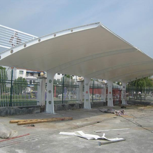 社区学校自行车停车蓬 小区膜结构自行车停车篷 安装自行车雨棚