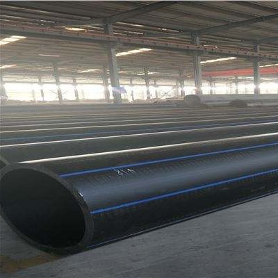 黑色蓝线PE给水管500 16公斤 全新料HDPE管材SDR115