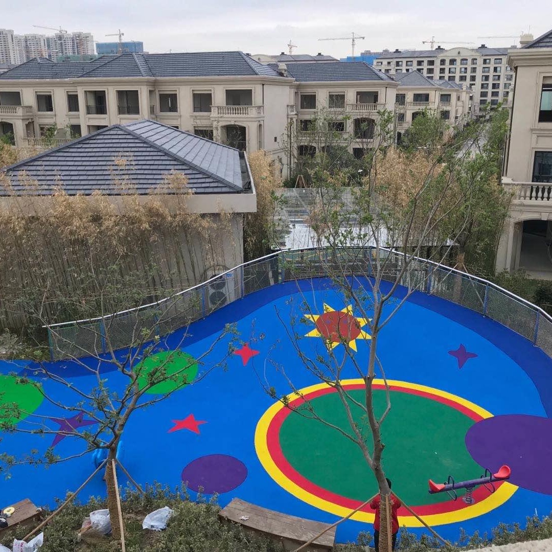 EPDM彩色橡胶颗粒 上海供应塑胶地坪 EPDM塑胶地坪价格 幼儿园公园小区地坪
