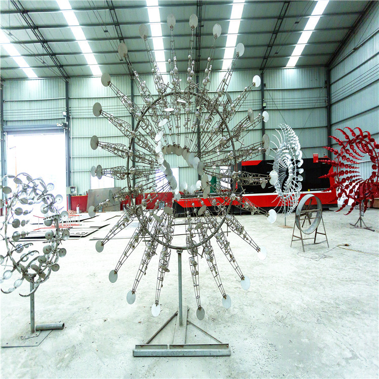 山东济南厂家专业生产不锈钢风动雕塑 网红雕塑城市亮化质保一年全国发货3