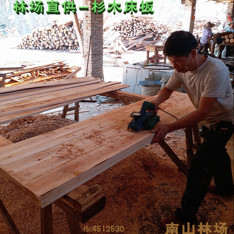 床木板块硬木床板杉木床板 定制原生态板桑拿扣板毛料木板 其他木质材料1