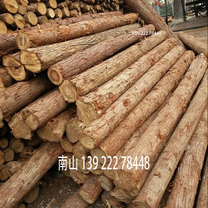 杉木木材杉木原木杉木桩木方木条板块加工房梁屋梁木柱使用木料1