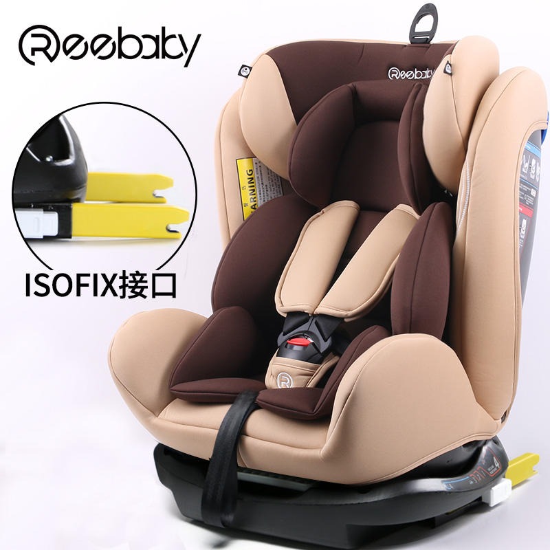 0-12岁 REEBABY汽车儿童安全座椅ISOFIX接口 新生儿可躺6