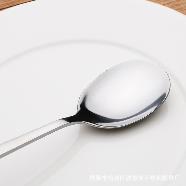长柄勺子不锈钢 光面大圆勺可定制LOGO工厂直批 诚惠捷韩式勺4103