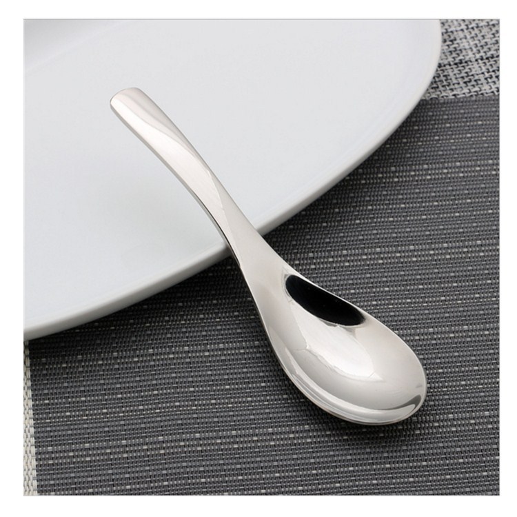 不锈钢汤勺宫廷勺子家用防烫吃饭圆勺西式餐具可定制厂家批发6