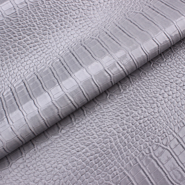 立体鳄鱼纹皮革亮面pvc面料手袋箱包皮带人造革软包硬包皮料 环保4