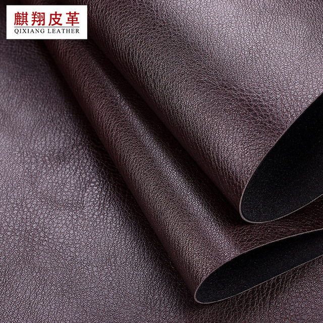 PU皮革面料1.0厚背涂底箱包沙发皮带人造革小荔枝纹皮料 厂家直销6