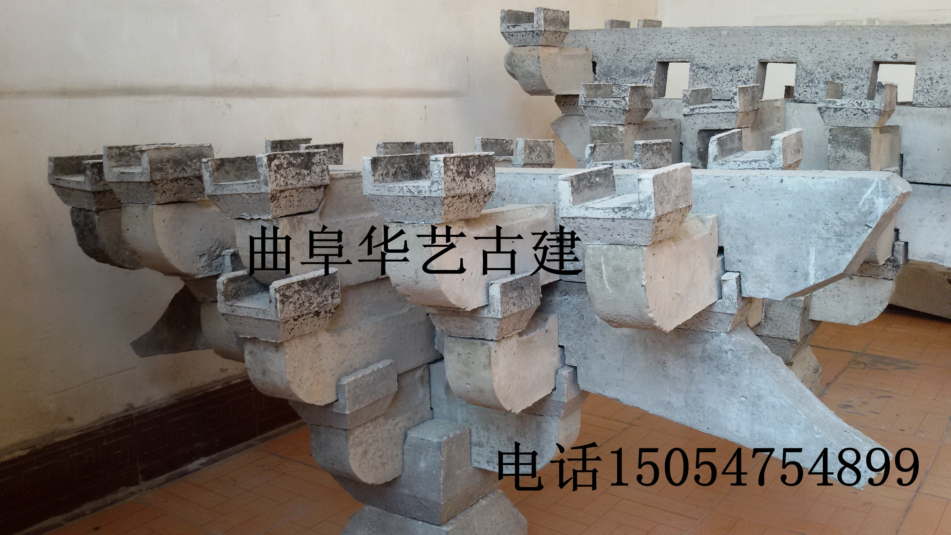 其他景观材料 古建构件斗拱制作 江苏水泥雀替厂家6