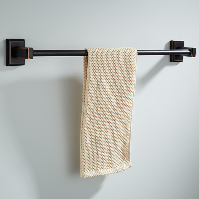 浴室单杆毛巾架 黑古毛巾架 吹风机架 毛卫生间单层毛巾杆浴巾架