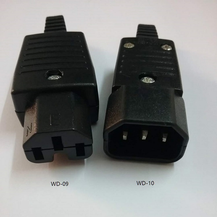 厂家直销AC电源插头WD-10品字尾插头联接器电器联接头1