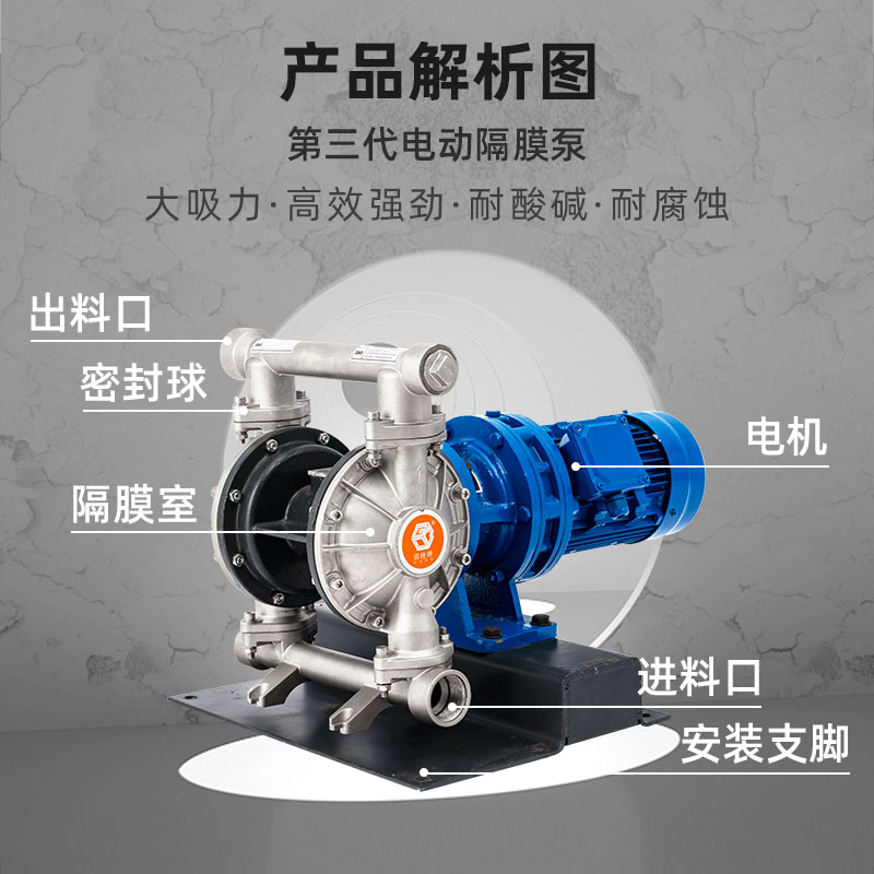 上海固德牌第三代电动隔膜泵BFD-50PTFF不锈钢 安全防爆多领域应用6