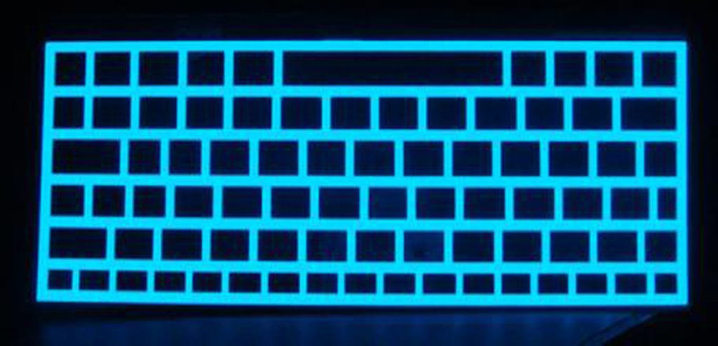 EL冷光片 时尚键盘按键 网吧个性键盘 大量供应发光键盘 薄膜按键1