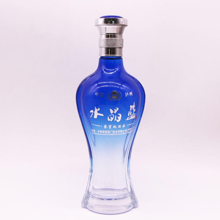 标签设计开模具 山东鸿顺玻璃厂家定制生产高白晶白彩色玻璃瓶