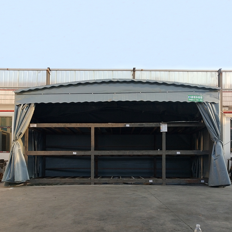 中恒达 收缩式活动雨棚 施工周期短 地面推拉 阳篷、雨篷4