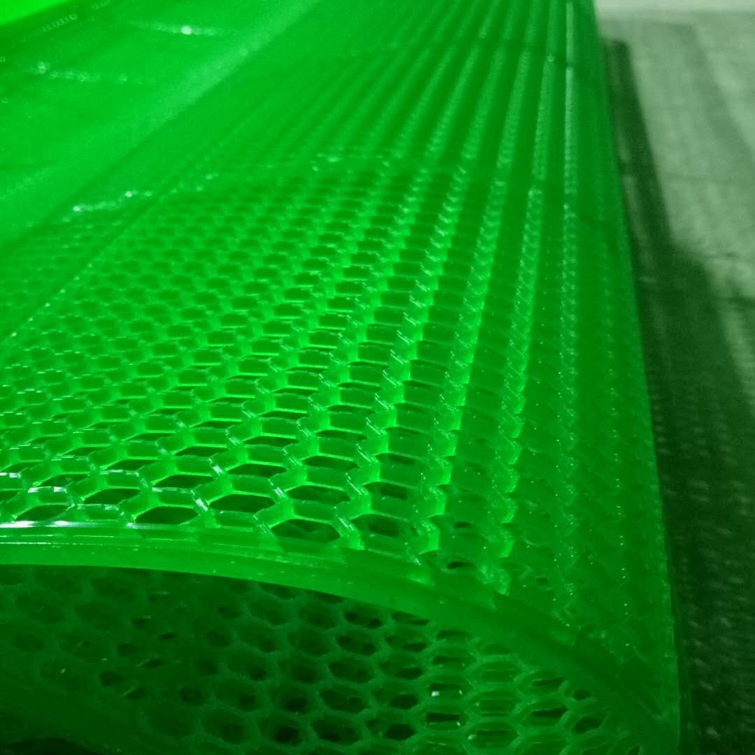 橡胶地板 绿透明塑料地垫