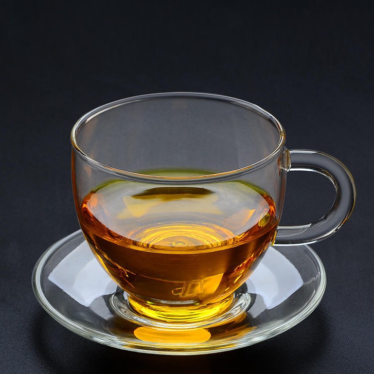 功夫茶具 小咖啡杯 加厚耐热透明带把玻璃杯子 花茶杯水杯功夫小茶杯品茗杯