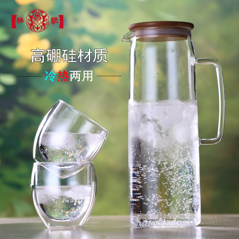 冰水壶 玻璃凉水壶透明耐热玻璃冷水壶 防爆耐高温白开水壶4
