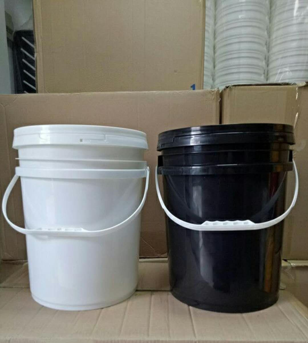 东莞厂家黑色塑料桶20L化工油墨桶20公斤UV油墨桶uv阻燃涂料桶2