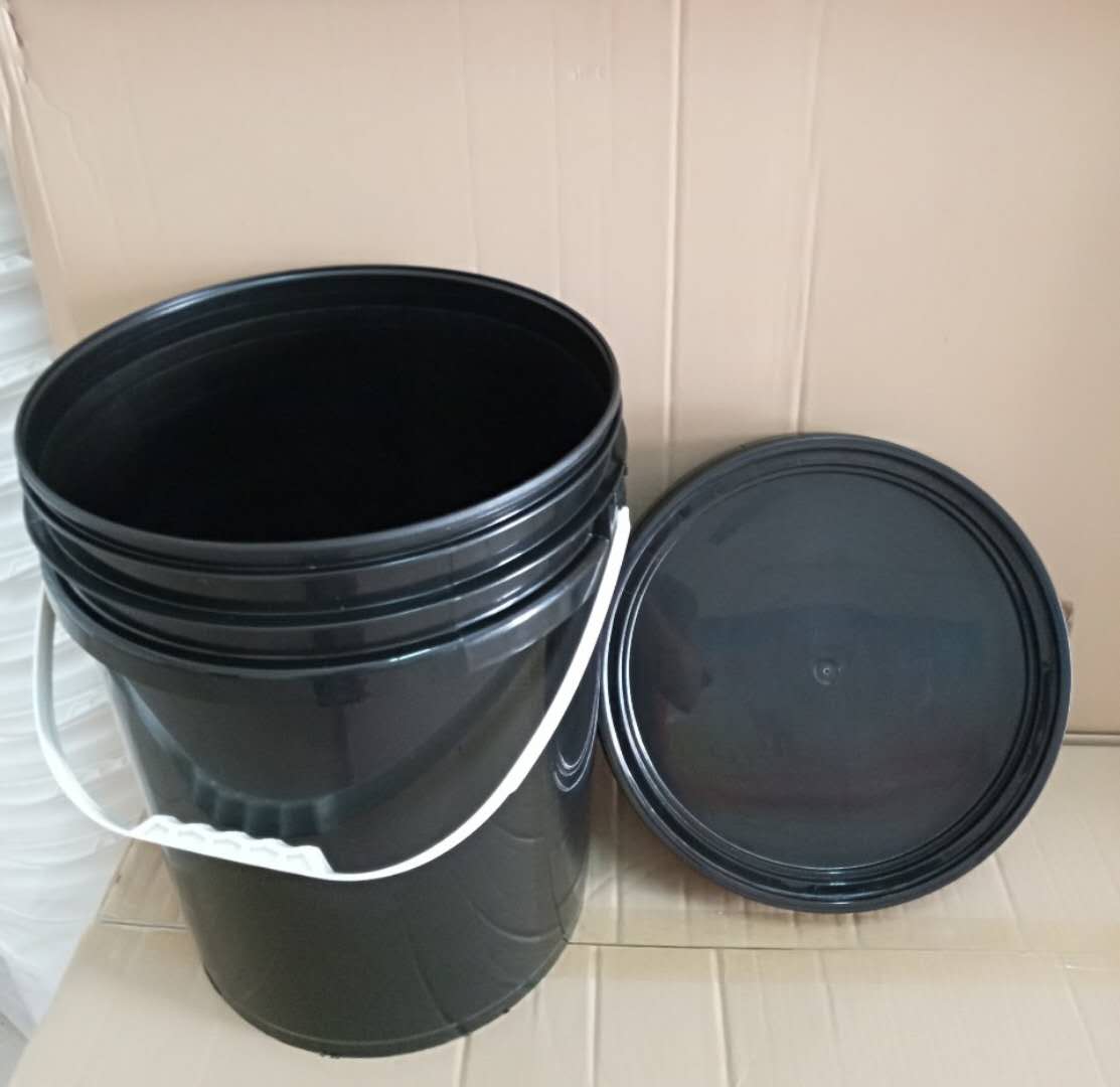 东莞厂家黑色塑料桶20L化工油墨桶20公斤UV油墨桶uv阻燃涂料桶4