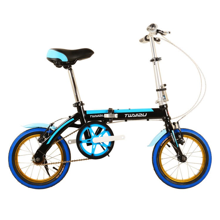 折叠自行车品牌价格 双碟刹折叠自行车 14寸儿童折叠自行车8