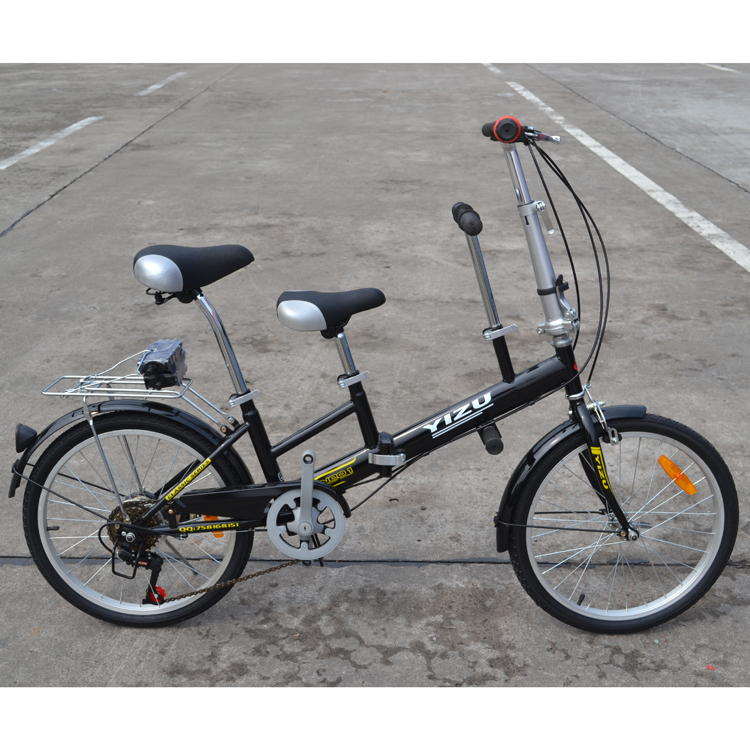 旅行自行车双人自行车 20寸亲子折叠自行车 可折叠轻便自行车批发2