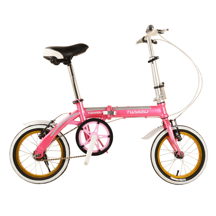 折叠自行车品牌价格 双碟刹折叠自行车 14寸儿童折叠自行车7